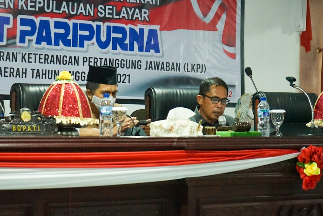 Paripurna DPRD, Wabup Bacakan LKPJ Kepala Daerah Tahun Anggaran 2021