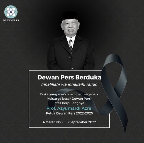 Ketua Dewan Pers Azyumardi Azra meninggal dunia.