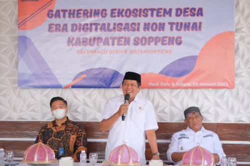 Bupati Soppeng Buka Gathering Ekosistem Desa Era Digitalisasi Non Tunai