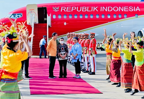 Presiden Jokowi Ikuti Simulasi Penyambutan Pemimpin ASEAN di Labuan Bajo