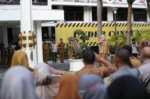 Wawali Fatmawati Rusdi Pimpin Apel di Balai Kota Makassar, Singgung Kedisiplinan Pegawai