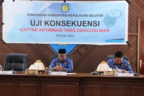 Diskominfo-SP Selayar Gelar Rapat Uji Konsekuensi Daftar Informasi Dikecualikan untuk 2023