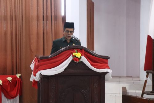 Wakil Bupati Selayar membacakan Pendapat Akhir Bupati