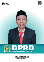 Ketua Komisi I DPRD Kabupaten Kepulauan Selayar, Andi Arpin