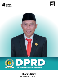 Anggota Komisi I DPRD Kabupaten Kepulauan Selayar, H. Yonder