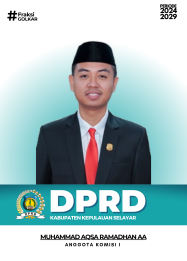 Wakil Ketua Komisi II DPRD Kepulauan Selayar, Muhammad Aqsa Ramadhan AA